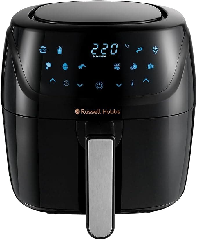 Russell Hobbs 4L Rapid Digital Air Fryer [7 Cooking Functions |10 Programs] Energy Saving, Max temp 220°C, Easy clean, Touch screen, Use without oil, Grill, Bake, Roast, Reheat, Frozen etc. 27160