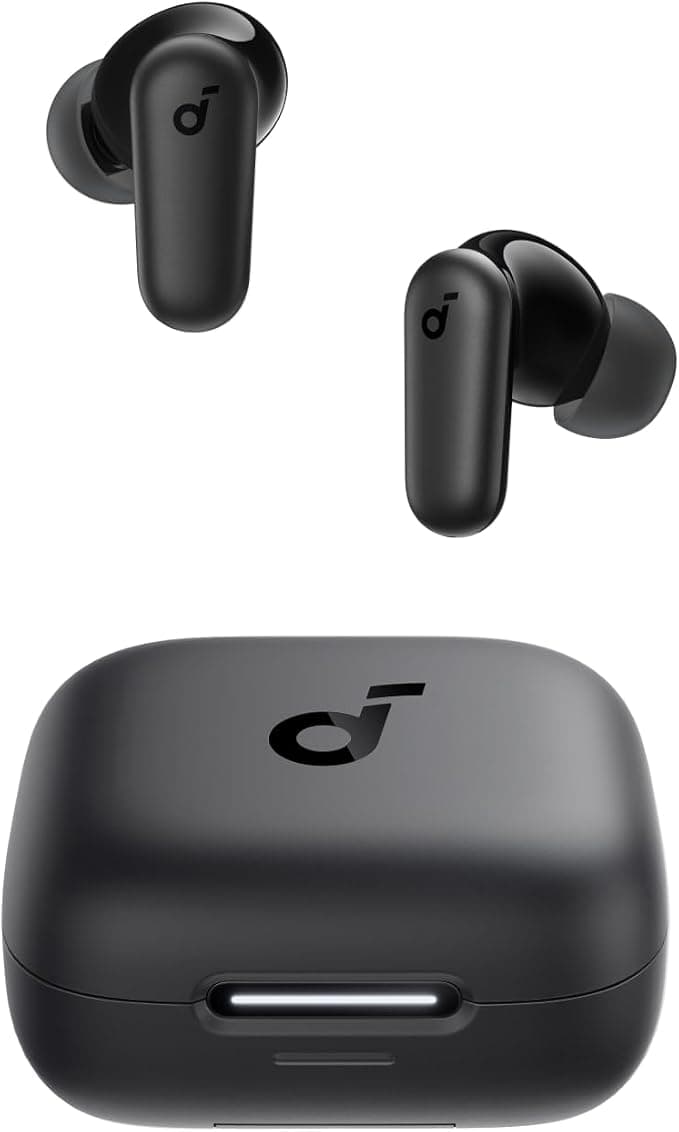 soundcore P30i by Anker Noise Cancelling Earbuds, Strong & Smart Noise Cancelling, Big Bass, 45H Playtime, 2-in-1 Case & Phone Stand, IP54, Wireless Earbuds, Bluetooth 5.4, App Control
