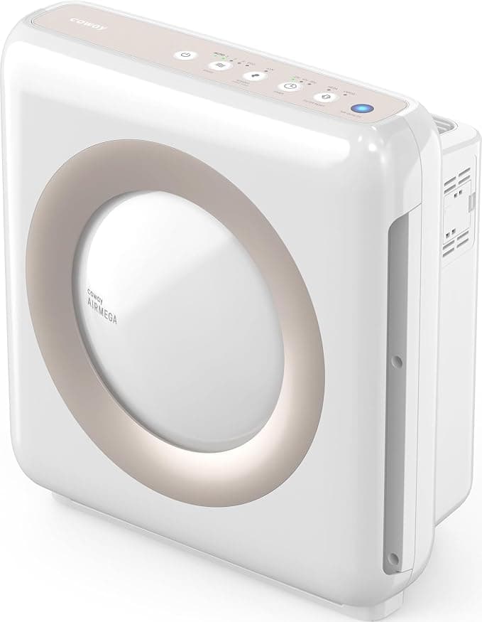 COWAY HEPA Air Purifier for Home Allergies Pets, MIGHTY AP-1512HH, White | BAF (Allergy UK) Certified, Wirecutter Top Pick, CADR 421 m³/h, Eco Mode, for Smoke, Dust, Pollen, Pets & Odour