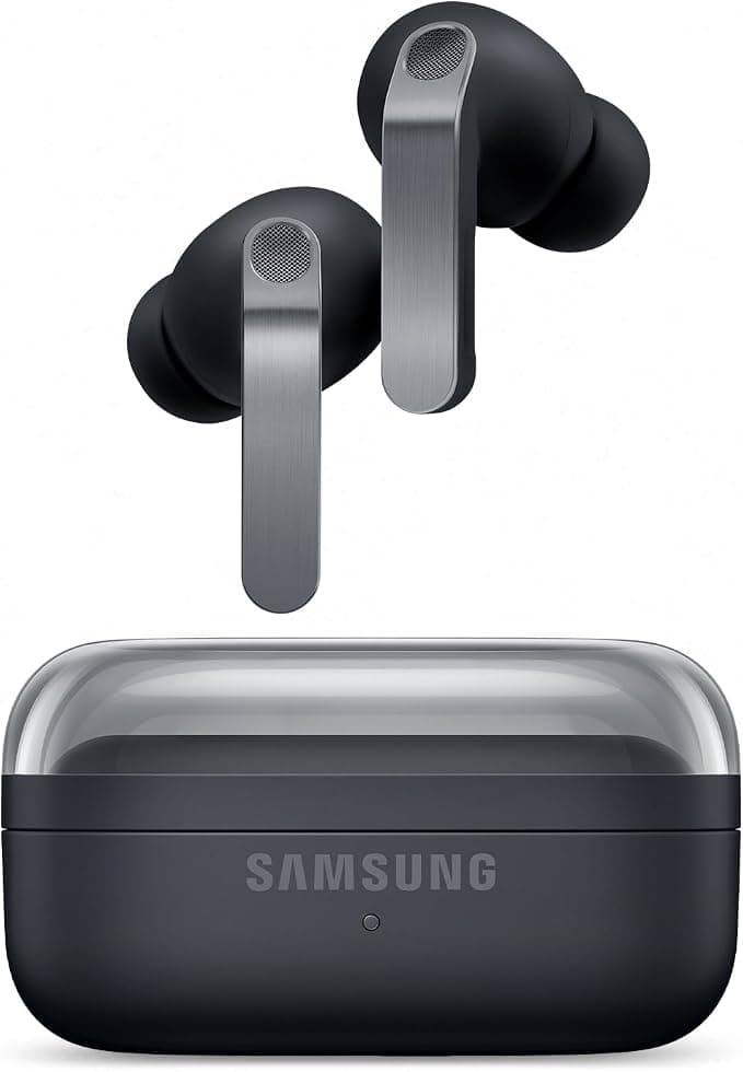 Samsung Galaxy Buds4 Pro, Wireless Bluetooth Earbuds, Real Metal Blade, Full-Spectrum Hi-Fi Sound, 2-Way Speaker & Dual Amp, 360 Audio, ANC, Black, 2 Year Extended Warranty (UK Version)